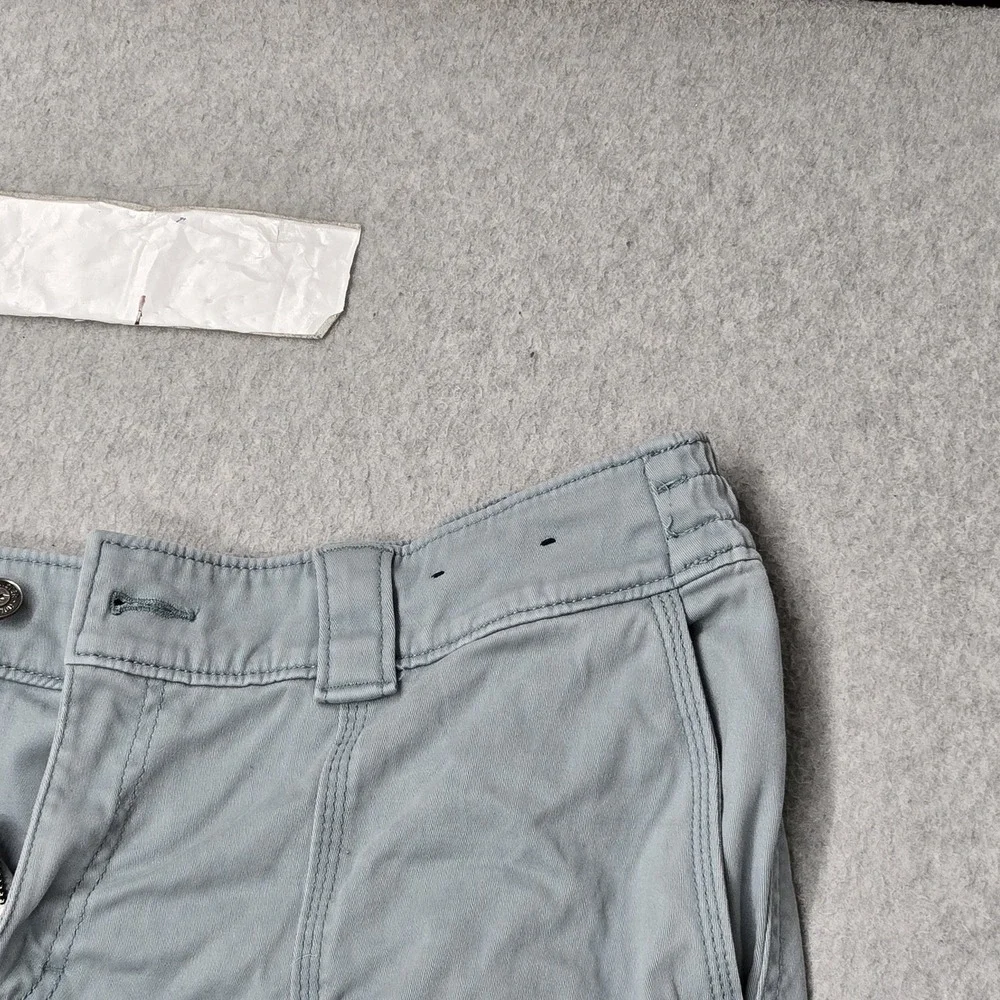Hollister Women Pants 16R Light Blue Cargo Low-Rise Baggy Button